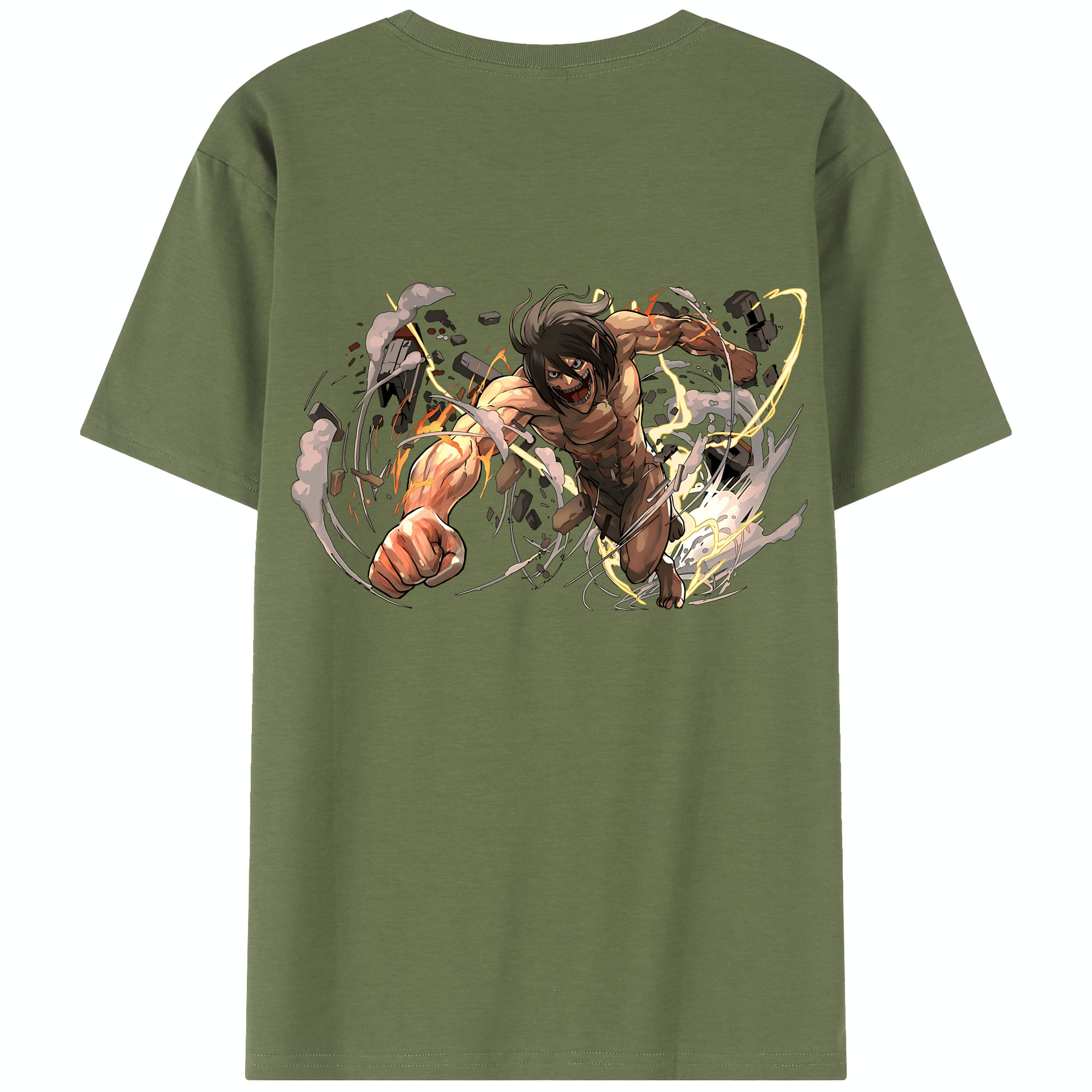 （画像用） 進撃の巨人 Attack on Titan 綿100％半袖Tシャツ（背面プリント）